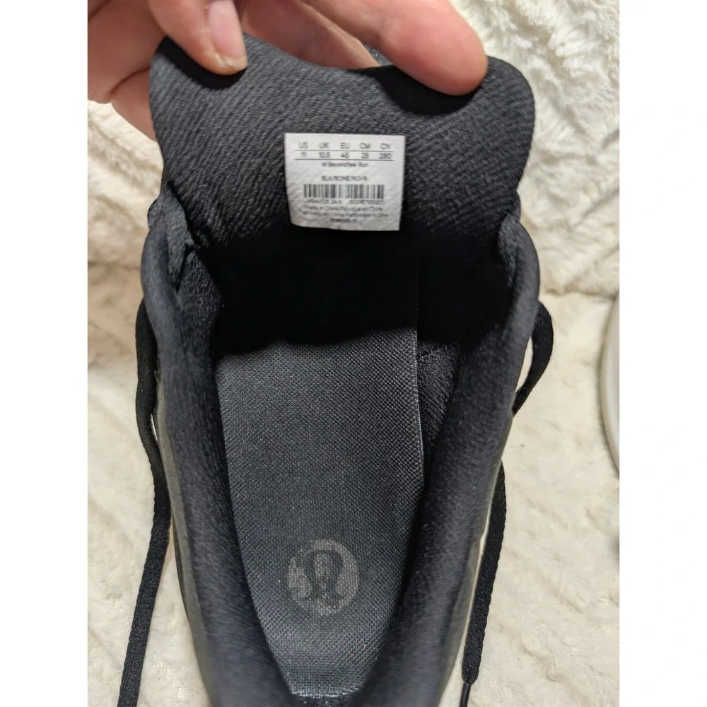 T1 Lululemon Beyondfeel Run Shoes Mens Size 11 Black Running Workout Sneakers - Picture 11 of 11